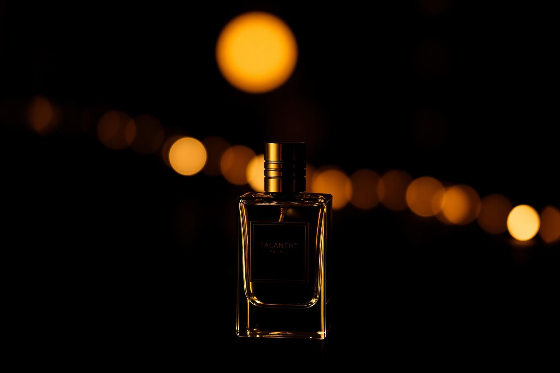 Frasco de perfume Senza con luz cálida